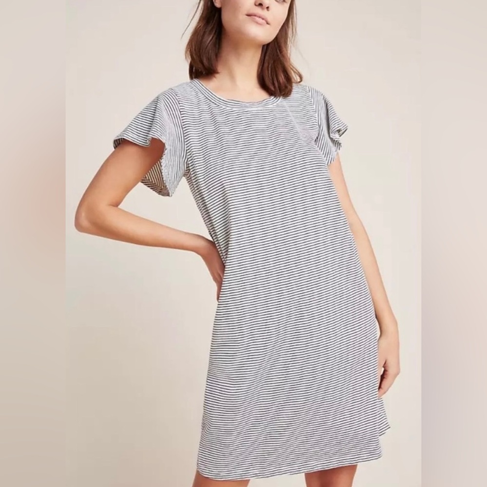 Anthropologie T.la flutter sleeve t shirt dress